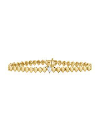 .30CT PEAR SHAPE DIAMOND SOLITAIRE TENNIS BRACELET