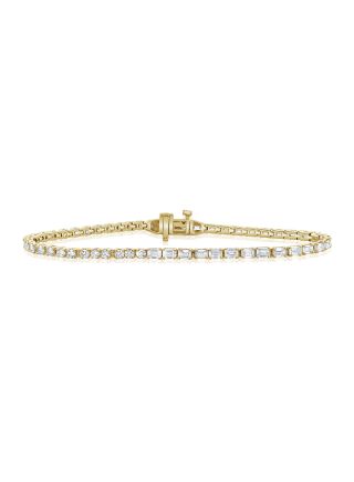 3.74CT EMERALD AND ROUND SHAPE DIAMOND TENNIS BRACELET