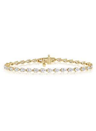 3.81CT PEAR SHAPE DIAMOND TENNIS BRACELET