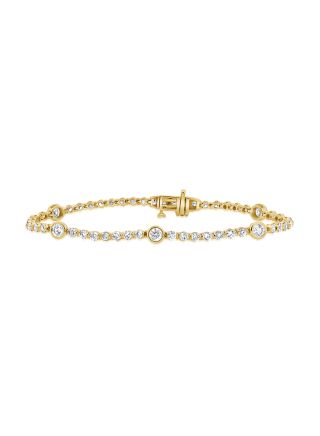 3.22CT DIAMOND BEZEL TENNIS BRACELET