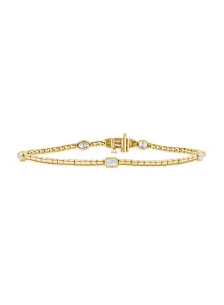 0.84CT MARQUISE SHAPE, EMERALD SHAPE, PEAR SHAPE AND OVAL SHAPE BRACELET