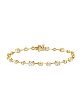 2.61CT OVAL SHAPE DIAMOND BEZEL BRACELET