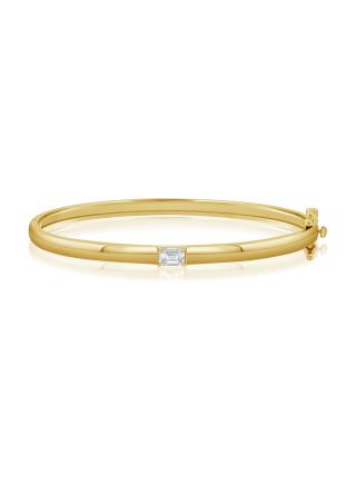.50CT EMERALD SHAPE DIAMOND SOLITAIRE BANGLE