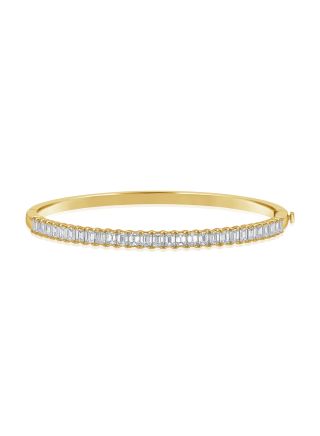 2.94CT EMERALD SHAPE DIAMOND BANGLE