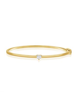 .32CT HEART SHAPE DIAMOND SOLITAIRE BANGLE
