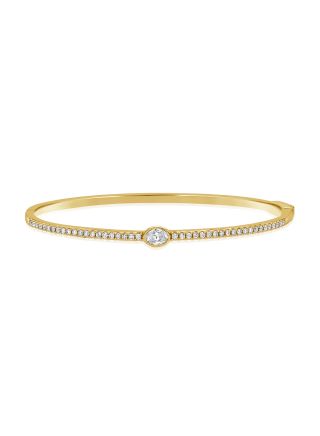 .67CT OVAL AND ROUND SHAPE DIAMOND BANGLE