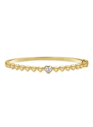 .38CT HEART SHAPE DIAMOND SOLITAIRE BANGLE
