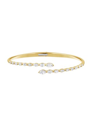 1.42CT MARQUISE SHAPE DIAMOND CUFF BANGLE
