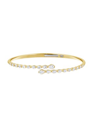 1.70CT PEAR SHAPE DIAMOND CUFF BANGLE