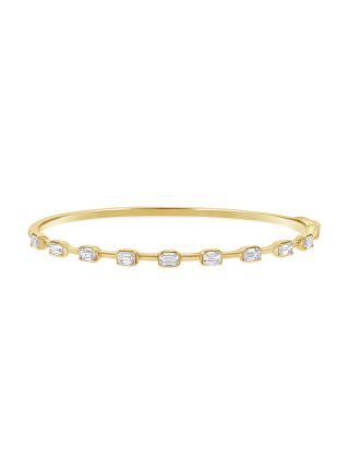 1.35CT EMERALD SHAPE DIAMOND BANGLE