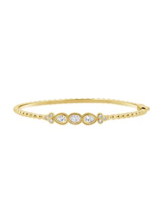 0.67CT PEAR SHAPE, OVAL SHAPE AND ROUND SHAPE DIAMOND BALL BANGLE