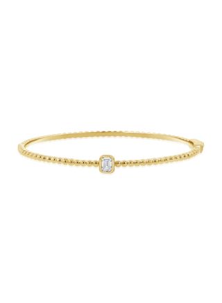 .30CT EMERALD SHAPE DIAMOND SOLITAIRE BANGLE
