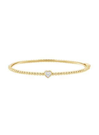 0.32CT HEART SHAPE DIAMOND BALL BANGLE