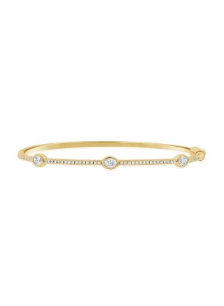 .67CT OVAL AND ROUND SHAPE DIAMOND BANGLE