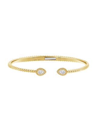 0.40CT PEAR SHAPE DIAMOND CUFF BANGLE