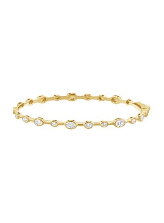 1.22CT OVAL SHAPE DIAMOND BEZEL SET GRADUATED BANGLE