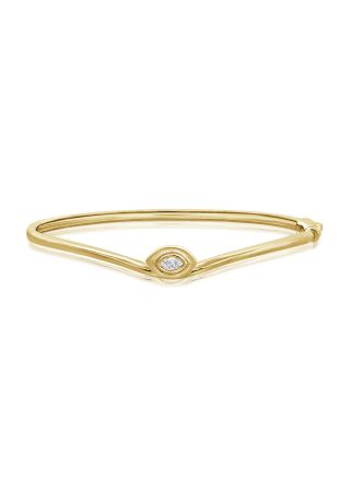 0.14CT MARQUISE SHAPE DIAMOND BANGLE