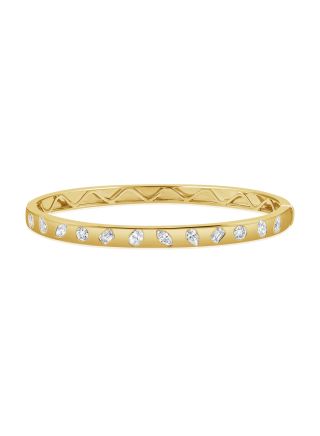 1.61CT PEAR SHAPE, OVAL SHAPE, EMERALD SHAPE, MARQUISE SHAPE AND ROUND DIAMOND BANGLE