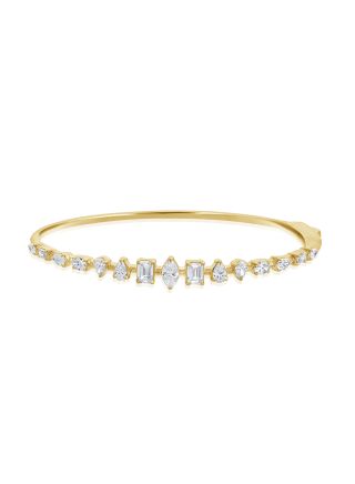 2CT PEAR SHAPE, EMERALD SHAPE, OVAL SHAPE AND MARQUISE SHAPE DIAMOND BANGLE