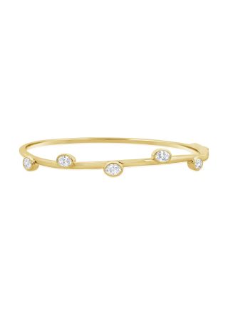 1.25CT OVAL SHAPE DIAMOND BEZEL BANGLE