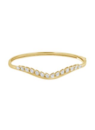 1.34CT PEAR SHAPE DIAMOND BANGLE