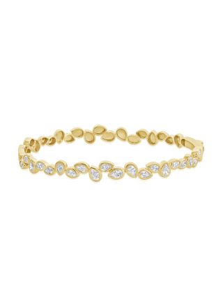 1.57CT PEAR SHAPE DIAMOND BEZEL BANGLE