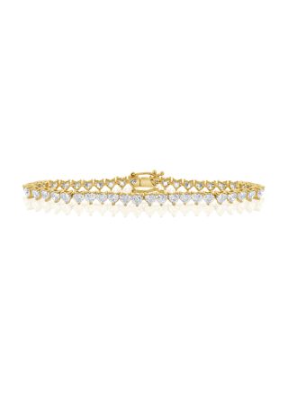 6.75CT HEART SHAPE DIAMOND TENNIS BRACELET