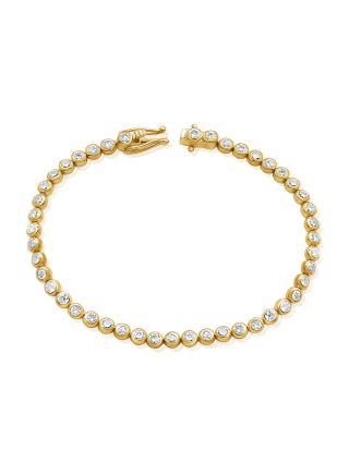 3.45CT DIAMOND BEZEL SET TENNIS BRACELET