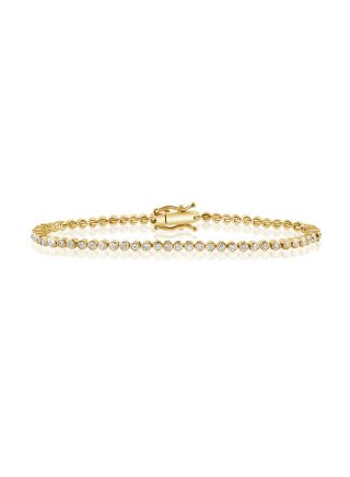 1.42CT DIAMOND BEZEL SET TENNIS BRACELET