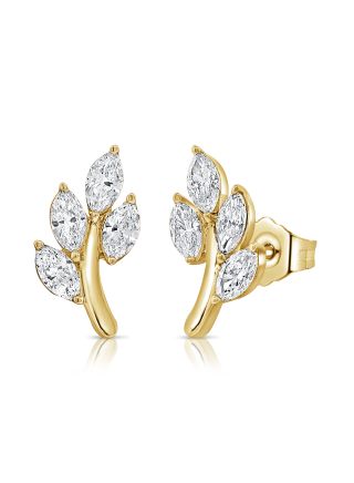 .67CT MARQUISE SHAPE DIAMOD LEAF STUD EARRINGS
