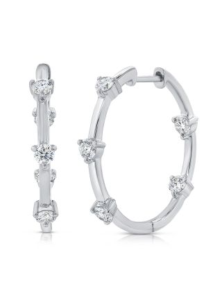 .90CT DIAMOND HOOP EARRINGS