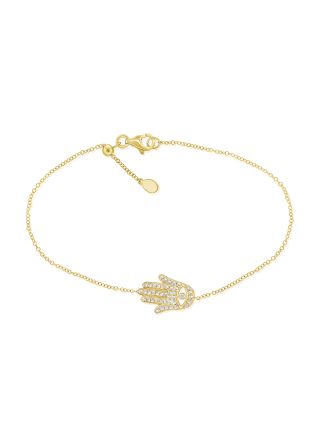 .20CT DIAMOND HAMSA BOLO BRACELET