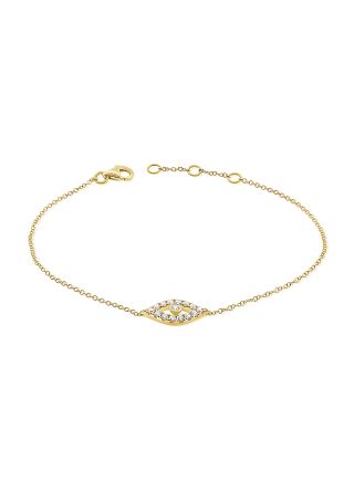 .22CT DIAMOND EVIL EYE CHAIN BRACELET