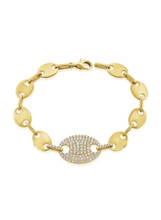 1.09CT DIAMOND MARINER LINK BRACELET