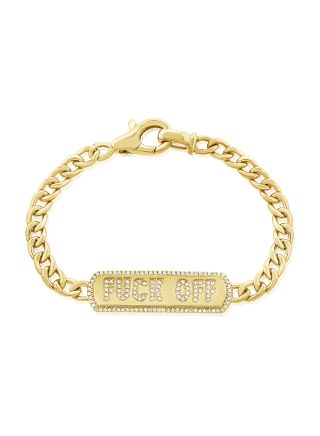 .42CT DIAMOND FUCK OFF CHAIN BRACELET