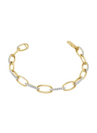 .87CT DIAMOND OVAL LINK BRACELET