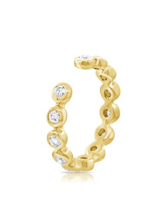 .15CT DIAMOND BEZEL CUFF EARRINGS