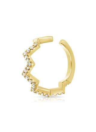 .07CT DIAMOND ZIG ZAG EARRINGS