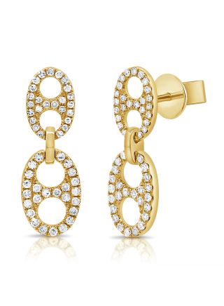 .41CT DIAMOND MARINER LINK DROP EARRINGS