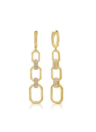 .24CT DIAMOND LINK DROP EARRINGS