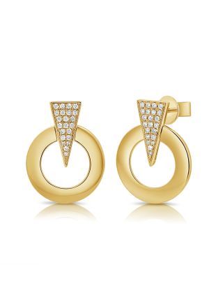 .24CT DIAMOND OPEN CIRCLE STUD EARRINGS