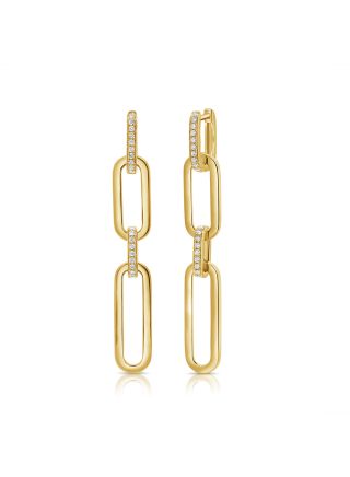 .30CT DIAMOND PAPERCLIP LINK DROP EARRINGS