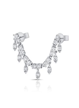 .70CT DIAMOND STUD WITH CHAIN EARRINGS