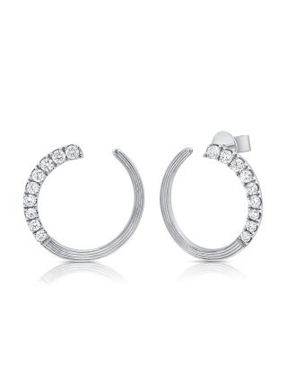 .62CT DIAMOND FRONT FACING HOOP EARRINGS