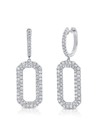 1.33CT DIAMOND HUGGIE WITH CHARM EARRINGS