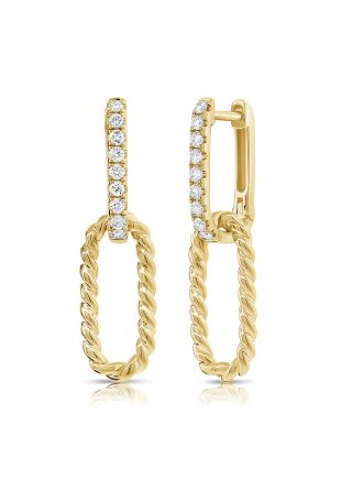 .32CT DIAMOND LINK DROP EARRINGS