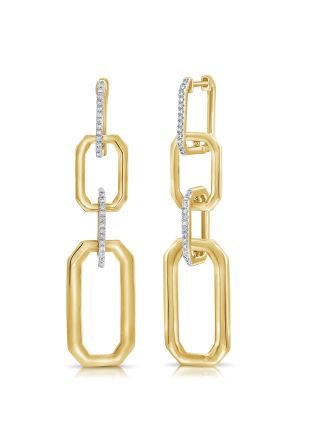 .12CT DIAMOND LINK DROP EARRINGS
