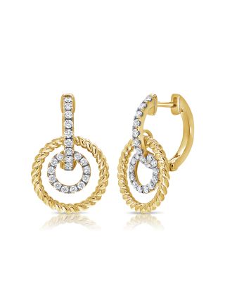 .52CT DIAMOND OPEN CIRCLE DROP EARRINGSS