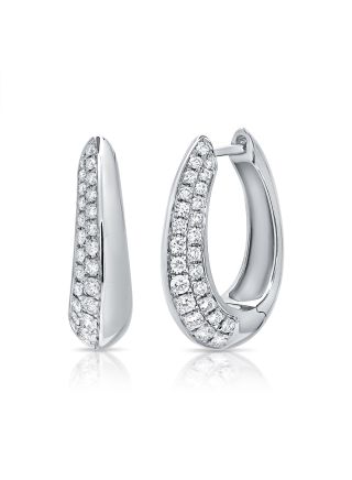 .92CT DIAMOND HOOP EARRINGS