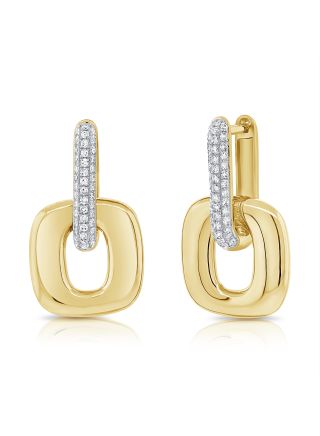 0.40CT DIAMOND LINK DROP EARRINGS